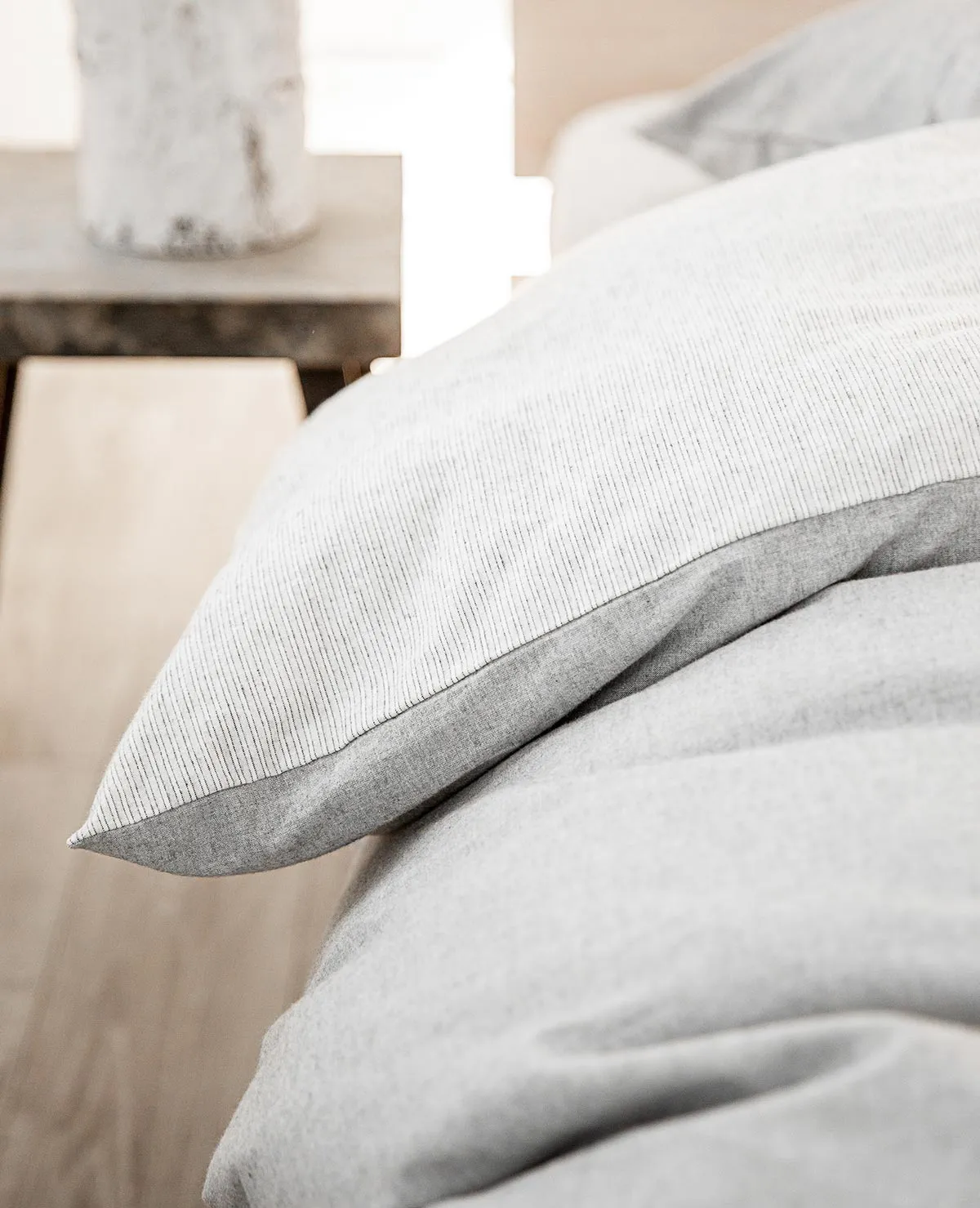 Heather Grey Flannel Sheet Sets